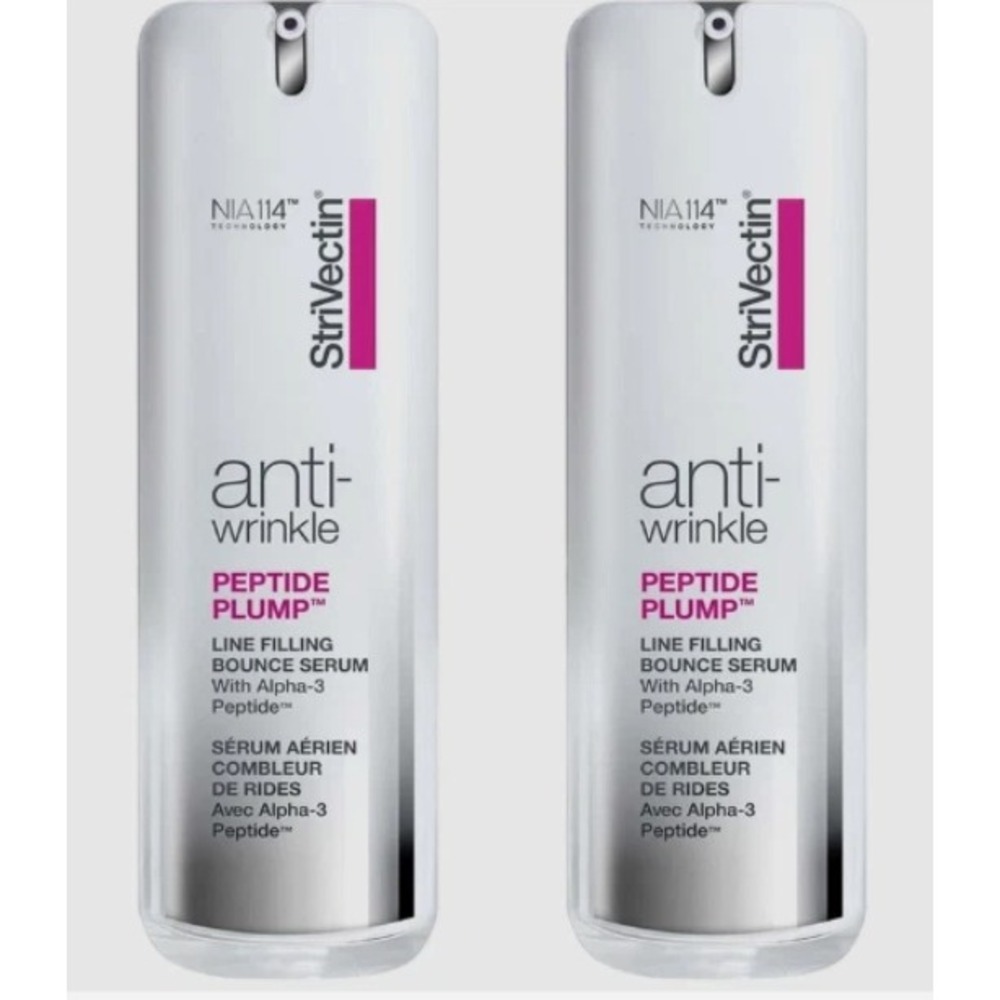 2 NIB StriVectin Anti-Wrinkle Peptide Plump Wrinkle Filling Serum 2 oz Ret $184